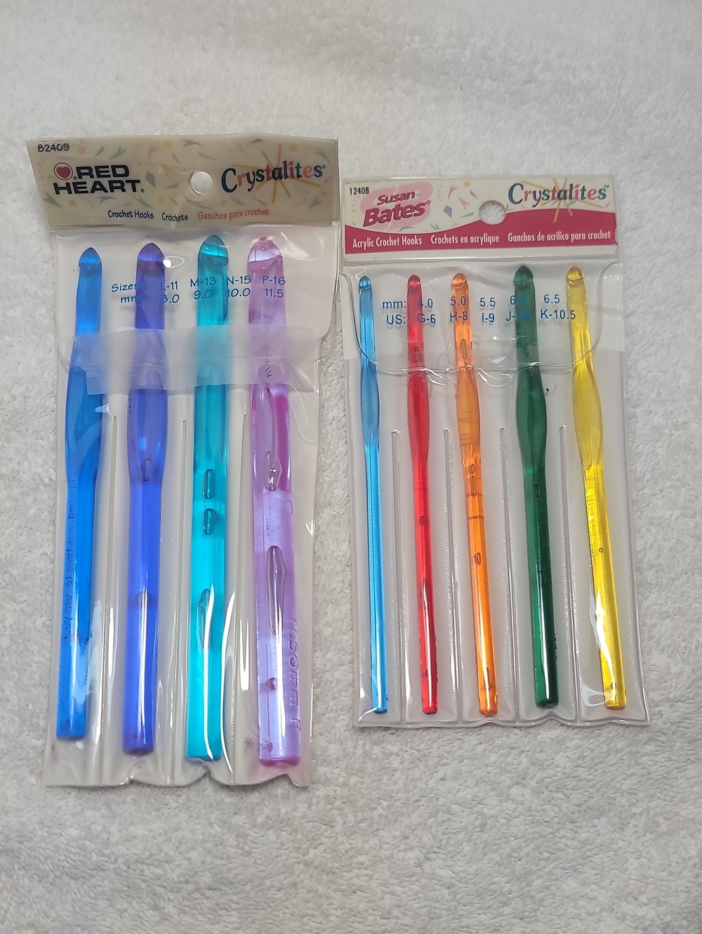 Acrylic Crochet Hooks Set Of 9 - NWT
